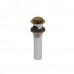 Riobel - Components - Lavatory Push Drain with Overflow - Tiered - Brushed Gold