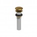 Riobel - Components - Lavatory Push Drain without Overflow - Rounded - Brushed Gold