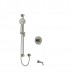 Riobel - Edge - Type T/P 2-Way Tub/Shower Kit with Shower Rail - Round - Brushed Nickel