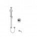 Riobel - Edge - Type T/P 2-Way Tub/Shower Kit with Shower Rail - Round - Chrome