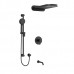 Riobel - Edge - Type T/P 3-Way Shower Kit with Cascade - Round - Black