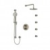 Riobel - Edge - Type T/P 4-Way Double Coaxial Shower Kit with Jets - Round - Brushed Nickel