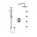 Riobel - Edge - Type T/P 4-Way Double Coaxial Shower Kit with Jets - Round - Chrome