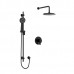 Riobel - Momenti Type T/P (Thermostatic/Pressure Balance) 1/2 Inch Coaxial 2-Way System With Hand Shower And Shower Head - KIT323MMRDJ - Black