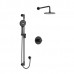 Riobel - Parabola Type T/P 1/2 Inch Coaxial 2-Way System With Hand Shower And Shower Head - KIT323PB - Black