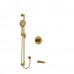 Riobel - Parabola 1/2 Inch 2-Way Type T/P Coaxial System With Spout And Hand Shower Rail - KIT1244PB - Brushed Gold (PVD)