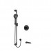 Riobel - Parabola 1/2 Inch 2-Way Type T/P Coaxial System With Spout And Hand Shower Rail - KIT1244PB - Black