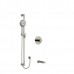Riobel - Parabola 1/2 Inch 2-Way Type T/P Coaxial System With Spout And Hand Shower Rail - KIT1244PB - Polished Nickel (PVD)