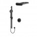 Riobel - Paradox - Type T/P 3-Way Shower Kit with Cascade - Round - Black