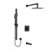 Riobel - Paradox - Type T/P 3-Way Tub/Shower Kit - Square - Black