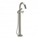 Riobel - Riu - 2-Way Thermostatic Coaxial Floor-Mount Tub Filler with Hand Shower - Brushed Nickel (PVD)