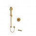 Riobel - Riu 1/2 Inch 2-Way Type T/P Coaxial System With Spout And Hand Shower Rail - KIT1244RUTM - Brushed Gold (PVD)