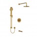 Riobel - Riu Type T/P 1/2 Inch Coaxial 3-Way System With Hand Shower Rail Shower Head And Spout - KIT1345RUTM - Brushed Gold (PVD)