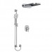 Riobel - Venti Type T/P 1/2 Inch Coaxial 3-Way System With Hand Shower Rail And Rain And Cascade Shower Head - KIT2745VYC