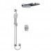 Riobel - Venty Type T/P 1/2 Inch Coaxial 3-Way System With Hand Shower Rail And Rain And Cascade Shower Head - KIT2745VYC